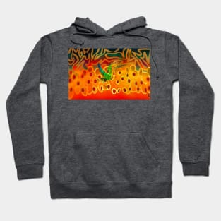 May Fly & Brook Trout Camo Texture Hoodie